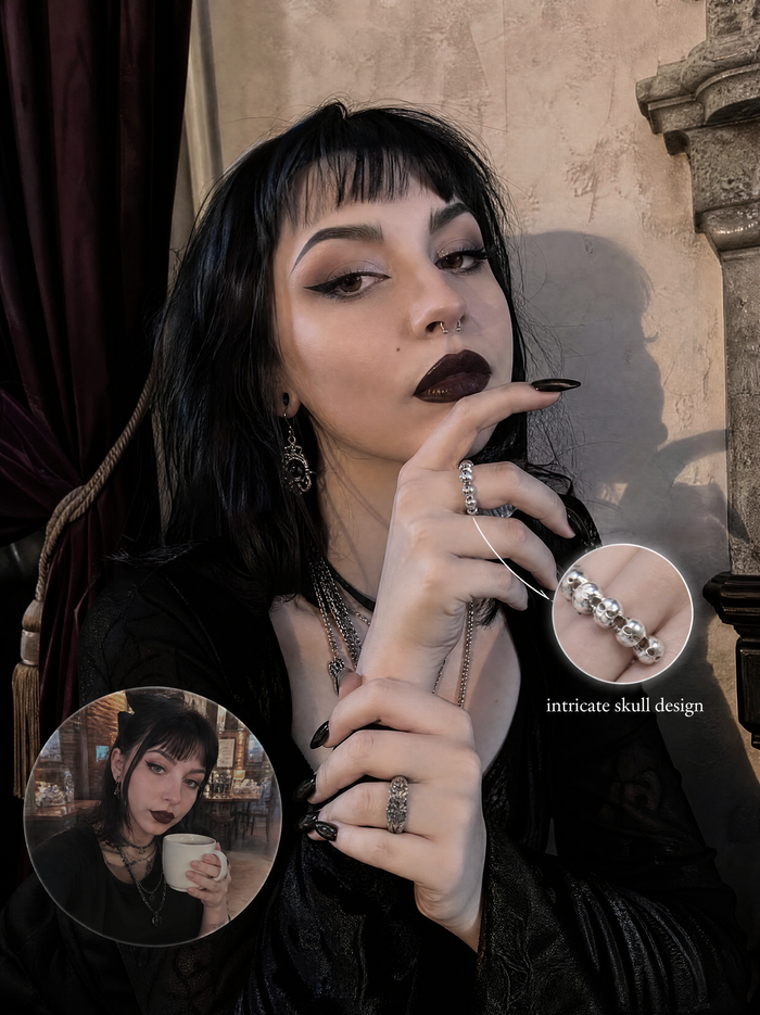 Rebellion | Skull-Embellished Sterling Ring