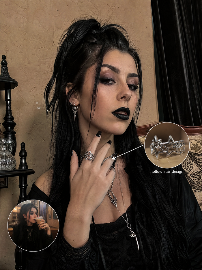 Astral | Vintage Hollow Star Ring